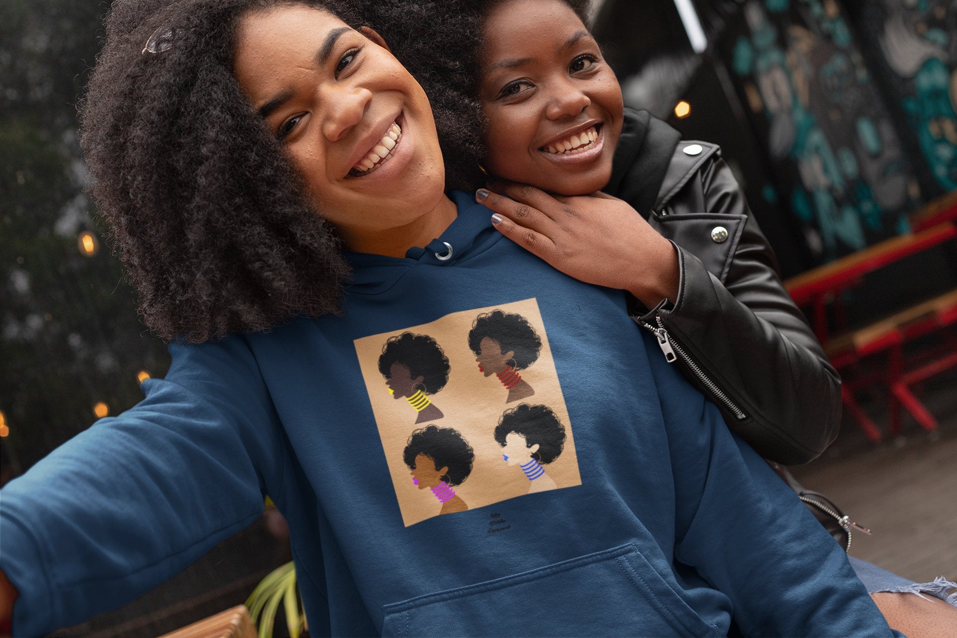 Sweatshirt de Mujer Negra Beauty Captain