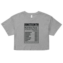 Load image into Gallery viewer, Juneteenth Nutritional Facts - Crop Top