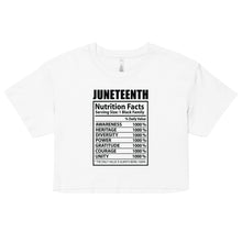 Load image into Gallery viewer, Juneteenth Nutritional Facts - Crop Top
