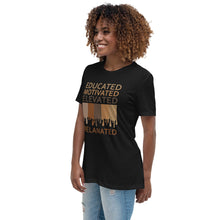 Load image into Gallery viewer, Educated Motivated Elevated Melanated Drip Women's Short Sleeve T-Shirt