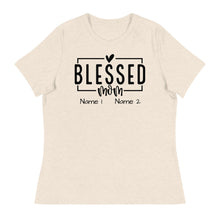 Load image into Gallery viewer, Mothers Day Personalized Name (2 names) - Women's Relaxed T-Shirt
