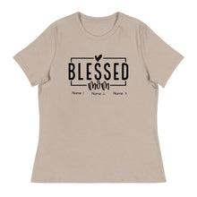Load image into Gallery viewer, Mothers Day Personalized Name (3 names) - Women's Relaxed T-Shirt