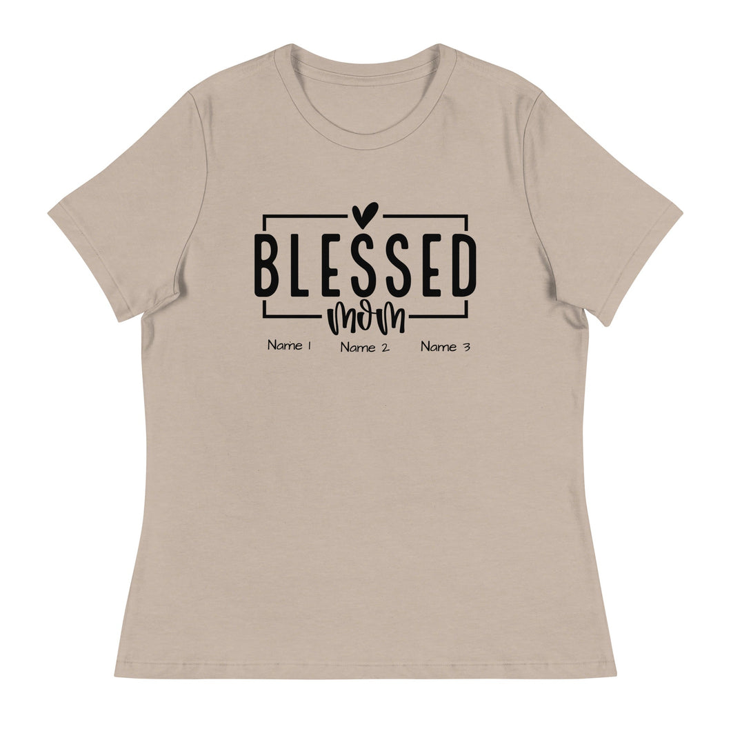 Mothers Day Personalized Name (3 names)  - Women's Relaxed T-Shirt