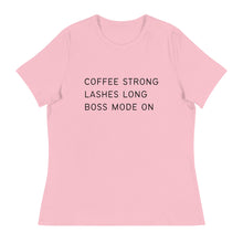 Load image into Gallery viewer, Coffee Strong Lashes Long Women's Short Sleeve T-Shirt