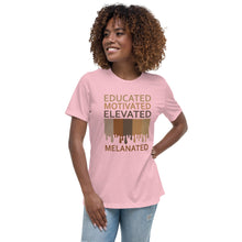 Load image into Gallery viewer, Educated Motivated Elevated Melanated Drip Women's Short Sleeve T-Shirt