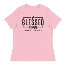 Load image into Gallery viewer, Mothers Day Personalized Name (2 names) - Women's Relaxed T-Shirt