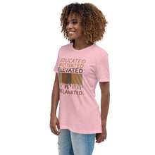 Load image into Gallery viewer, Educated Motivated Elevated Melanated Drip Women's Short Sleeve T-Shirt