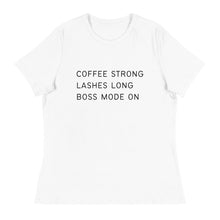 Load image into Gallery viewer, Coffee Strong Lashes Long Women's Short Sleeve T-Shirt