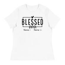 Load image into Gallery viewer, Mothers Day Personalized Name (2 names) - Women's Relaxed T-Shirt