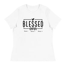 Load image into Gallery viewer, Mothers Day Personalized Name (3 names) - Women's Relaxed T-Shirt