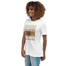 Load image into Gallery viewer, Educated Motivated Elevated Melanated Drip Women's Short Sleeve T-Shirt