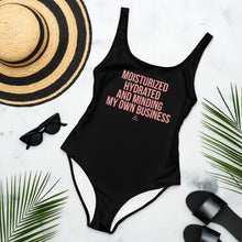 Load image into Gallery viewer, black-pride-swimsuit-moisturized-and-hydrated-and-minding-my-own-business