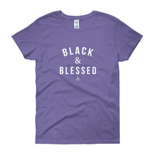Load image into Gallery viewer, Black and Blessed - Women's short sleeve t-shirt