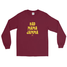 Load image into Gallery viewer, black-owned-clothing-bad-mama-jamma-t-shirt-long-sleeve-burgundy