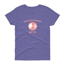 Load image into Gallery viewer, Black Speech Pathologists Matter (logo) - Women's short sleeve t-shirt
