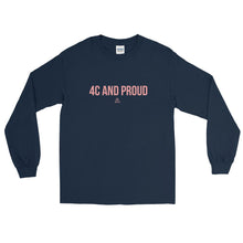 Load image into Gallery viewer, black-owned-clothing-brands-4c-and-proud-navy-long-sleeve-t-shirt
