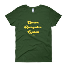 Load image into Gallery viewer, black-owned-clothing-queen-recognize-queen-t-green