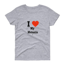 Load image into Gallery viewer, I love (heart) My Melanin - Women's short sleeve t-shirt