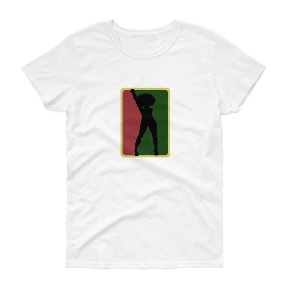 Black Woman Afro Fist - Women's short sleeve t-shirt