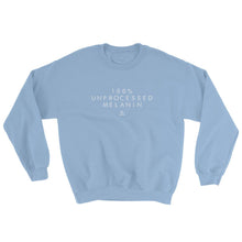 Load image into Gallery viewer, black-owned-clothing-lines-melanin-sweatshirt-light-blue