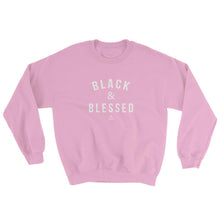 Load image into Gallery viewer, Black and Blessed (white) - Sweatshirt