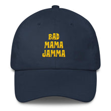 Load image into Gallery viewer, black-owned-clothing-navy-baseball-cap-mama-jamma