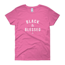 Load image into Gallery viewer, Black and Blessed - Women's short sleeve t-shirt