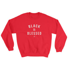 Load image into Gallery viewer, Black and Blessed (white) - Sweatshirt