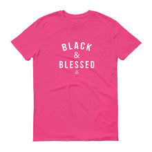 Load image into Gallery viewer, Black and Blessed - Men&#39;s Short-Sleeve T-Shirt
