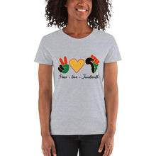 Load image into Gallery viewer, Peace Love Juneteenth - Women's short sleeve t-shirt
