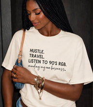 Load image into Gallery viewer, Hustle Tavel Listen To 90s RnB Minding My Own Business - Premium Soft Lux t-shirt
