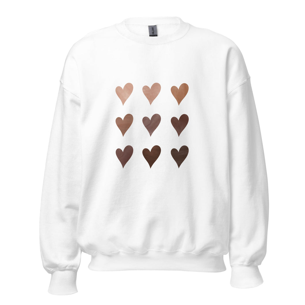 Brown Hearts - Sweatshirt