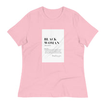 Load image into Gallery viewer, Black Woman Definition - Women&#39;s Short Sleeve T-Shirt

