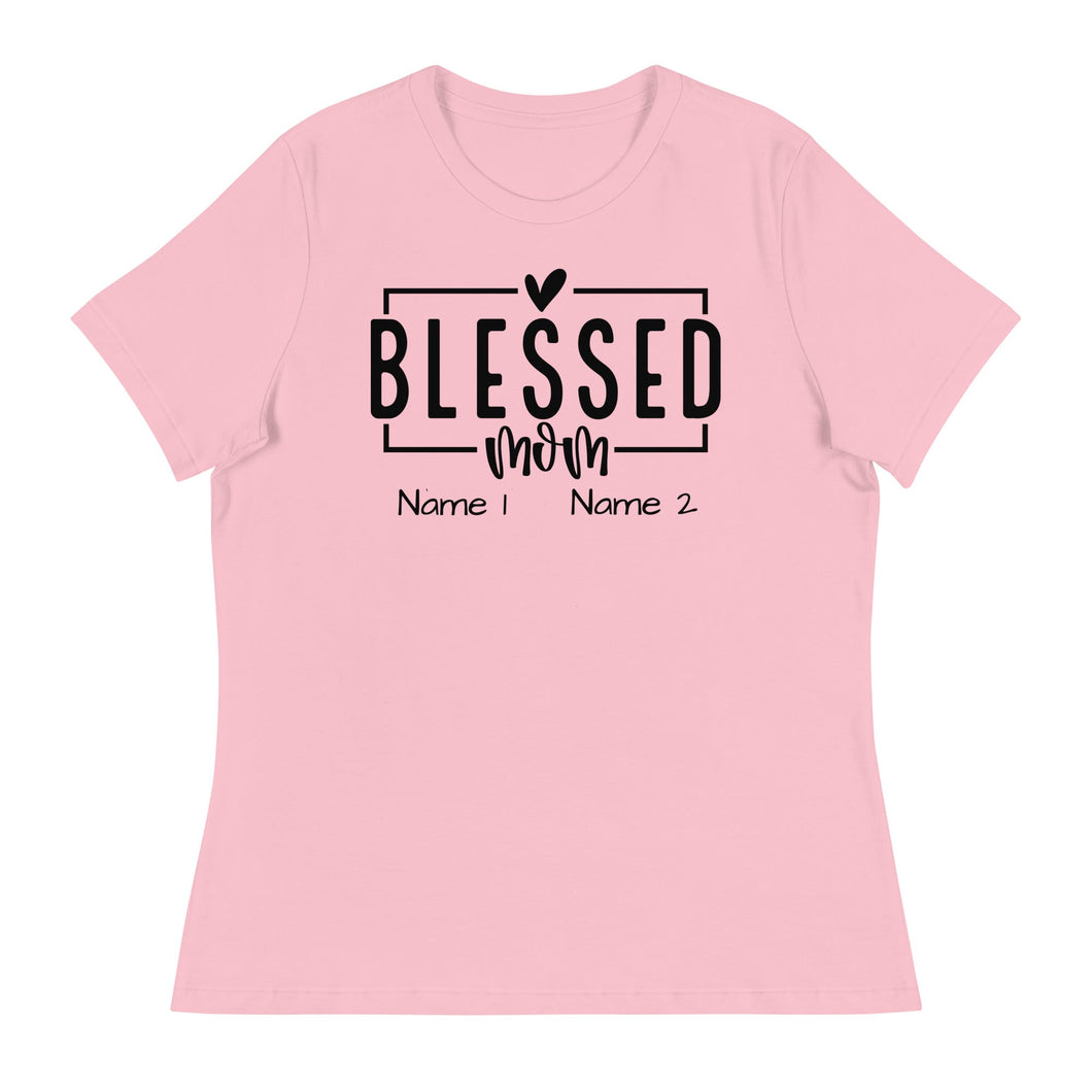 Mothers Day Personalized Name (2 names)  - Women's Relaxed T-Shirt