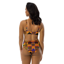 Load image into Gallery viewer, Kente Pattern - High-waisted bikini
