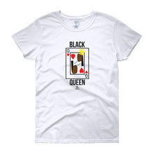 Load image into Gallery viewer, Black Queen Card - Women&#39;s short sleeve t-shirt

