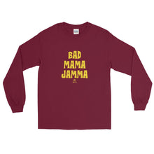 Load image into Gallery viewer, black-owned-clothing-bad-mama-jamma-t-shirt-long-sleeve-burgundy
