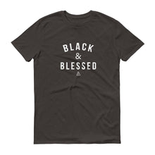 Load image into Gallery viewer, Black and Blessed - Men&#39;s Short-Sleeve T-Shirt
