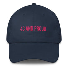 Load image into Gallery viewer, my-pride-apparel-melanin-clothes-navy-4c-and-proud-hat
