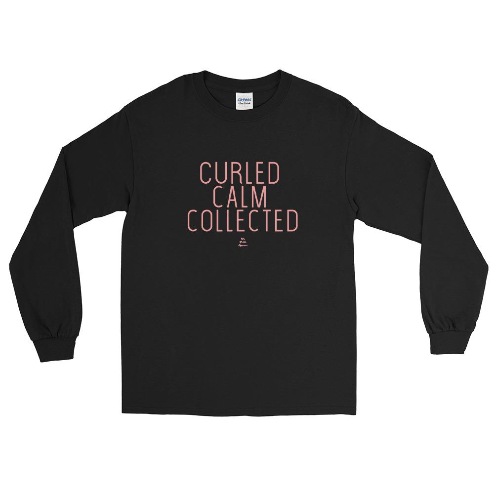 Curled Calm Collected - Long Sleeve T-Shirt