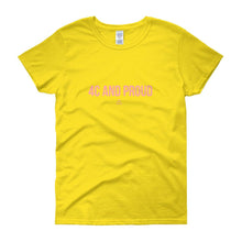 Load image into Gallery viewer, yellow-4c-and-proud-womens-short-sleeve-t-shirt-my-pride-apparel
