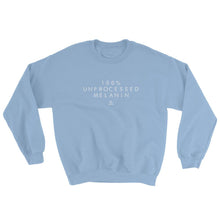 Load image into Gallery viewer, black-owned-clothing-lines-melanin-sweatshirt-light-blue
