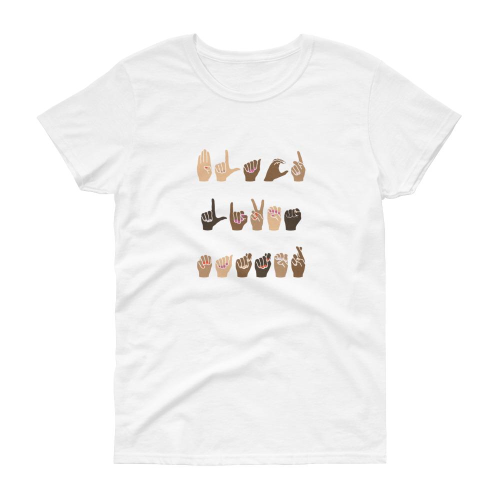 Black Lives Matter (American Sign Language) - Women's short sleeve t-shirt