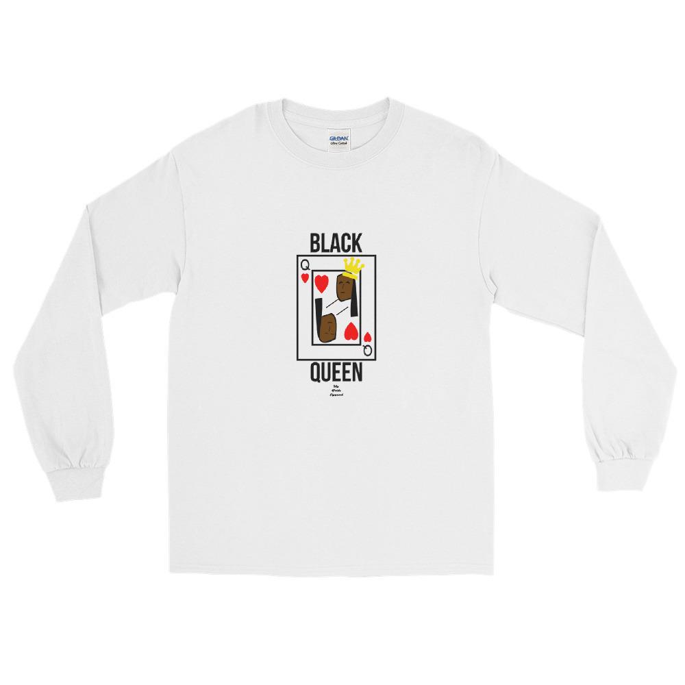 Black Queen Card - Long Sleeve T-Shirt