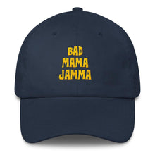 Load image into Gallery viewer, black-owned-clothing-navy-baseball-cap-mama-jamma
