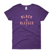 Load image into Gallery viewer, Black and Blessed - Women&#39;s short sleeve t-shirt
