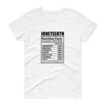 Load image into Gallery viewer, Juneteenth Nutritional Facts -Women&#39;s short sleeve t-shirt
