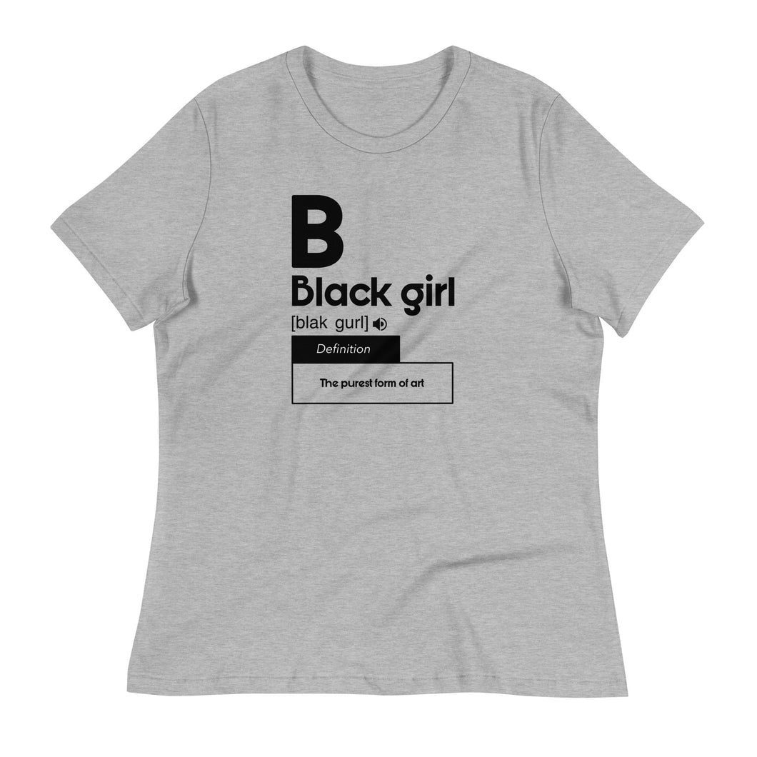 Black Girl Definition - Women's Short Sleeve T-Shirt