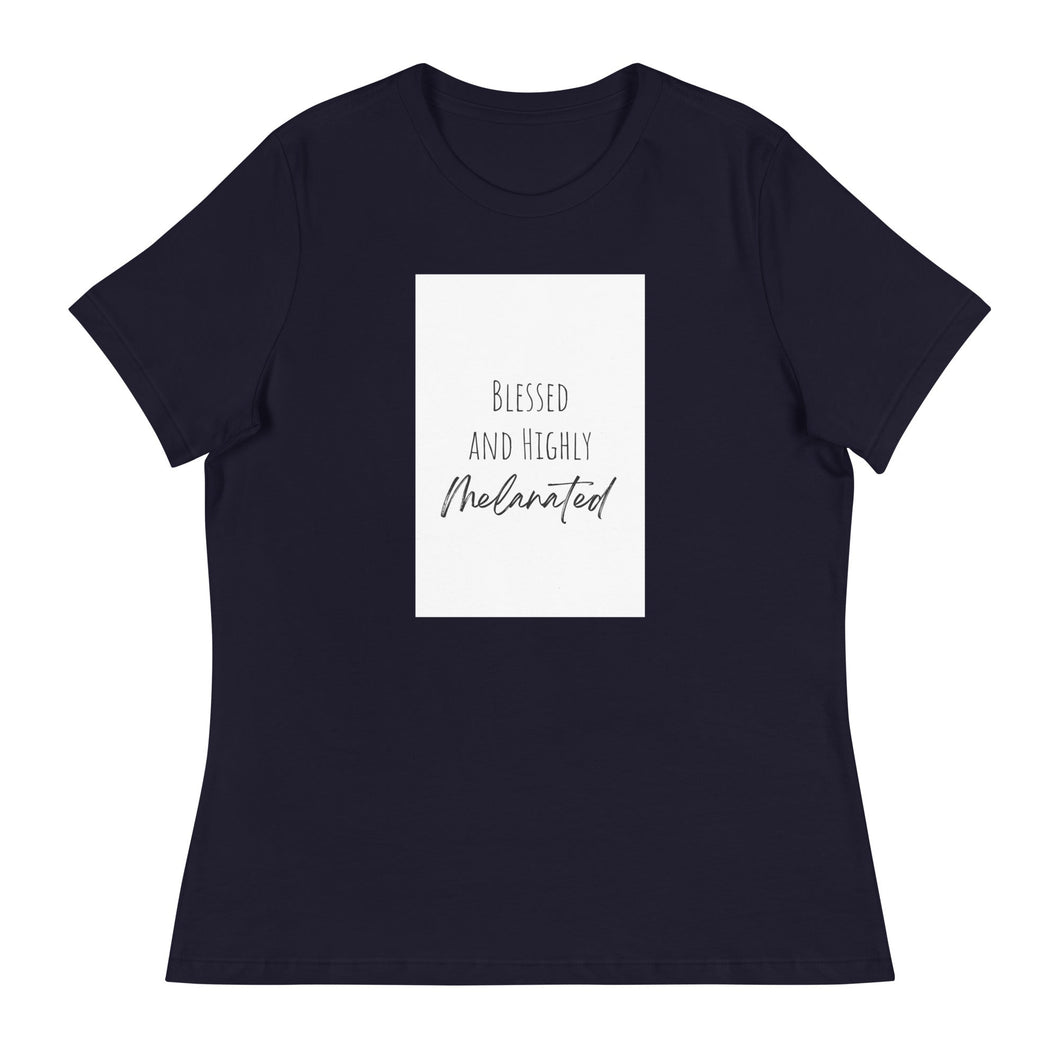 Blessed and Highly Melanated - Women's Short Sleeve T-Shirt