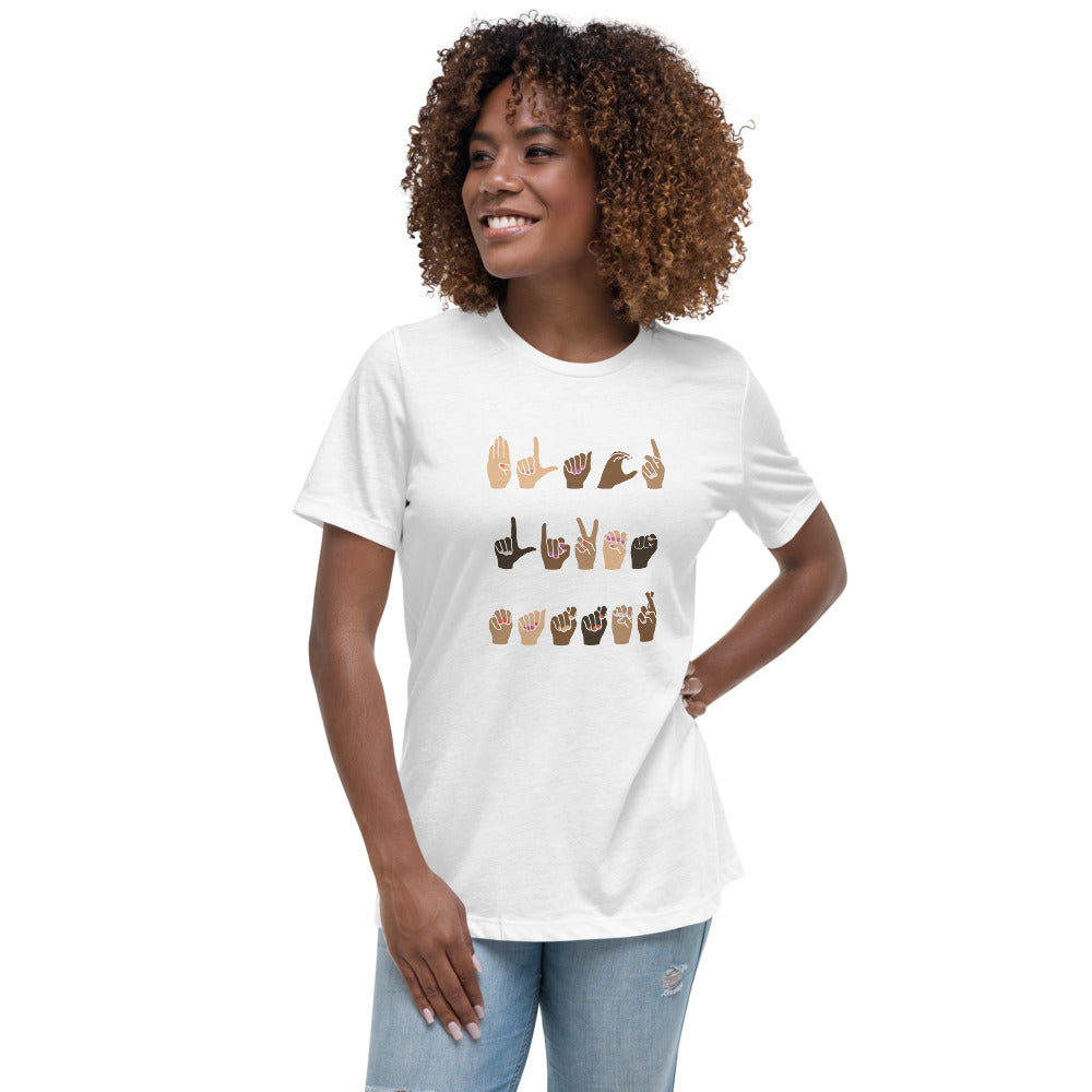 BLM American Sign Language - Women's T-Shirt